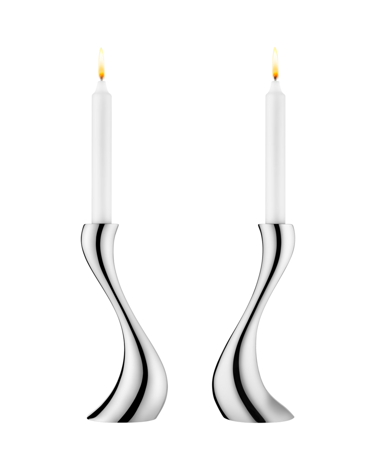 Georg Jensen COBRA candlestick, medium, 2 pack