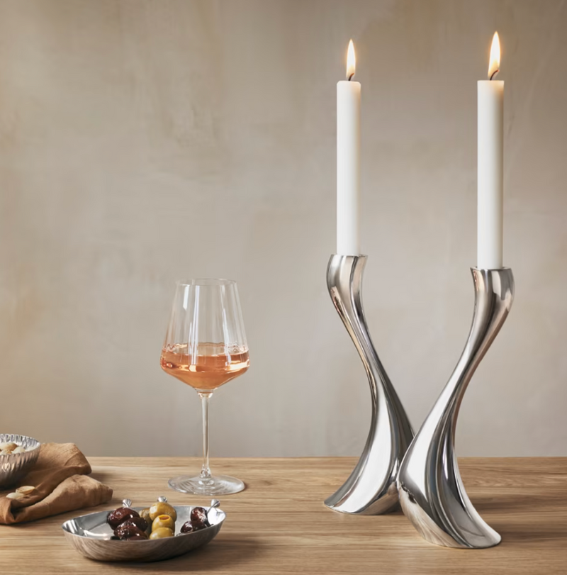 Georg Jensen COBRA candlestick, medium, 2 pack
