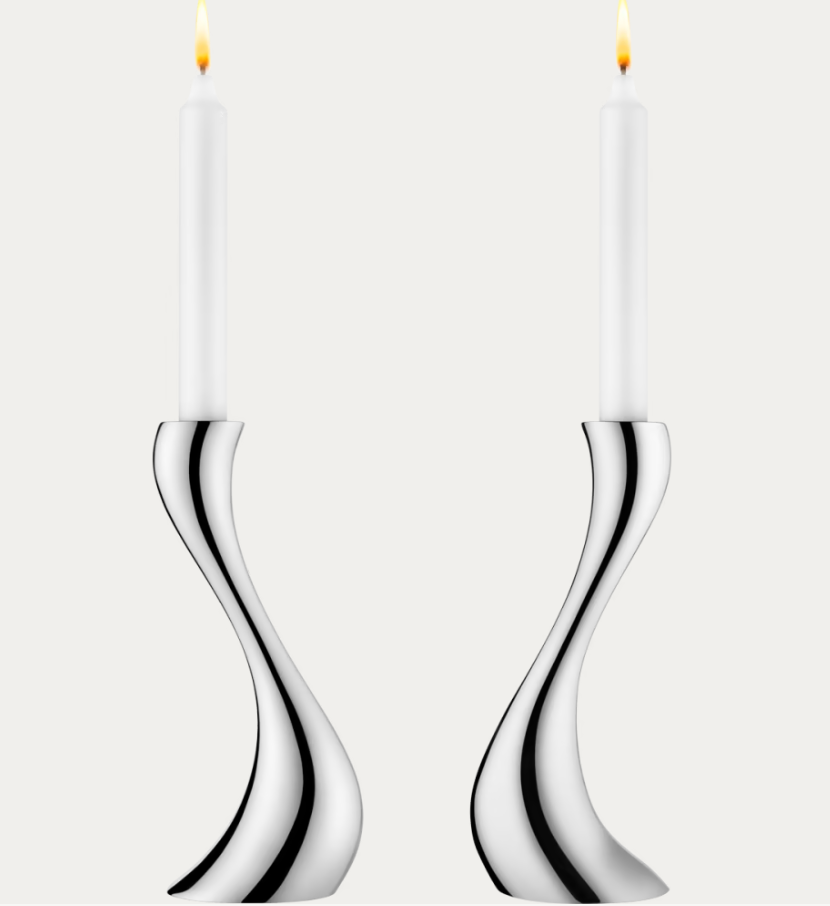 Georg Jensen COBRA candlestick, medium, 2 pack