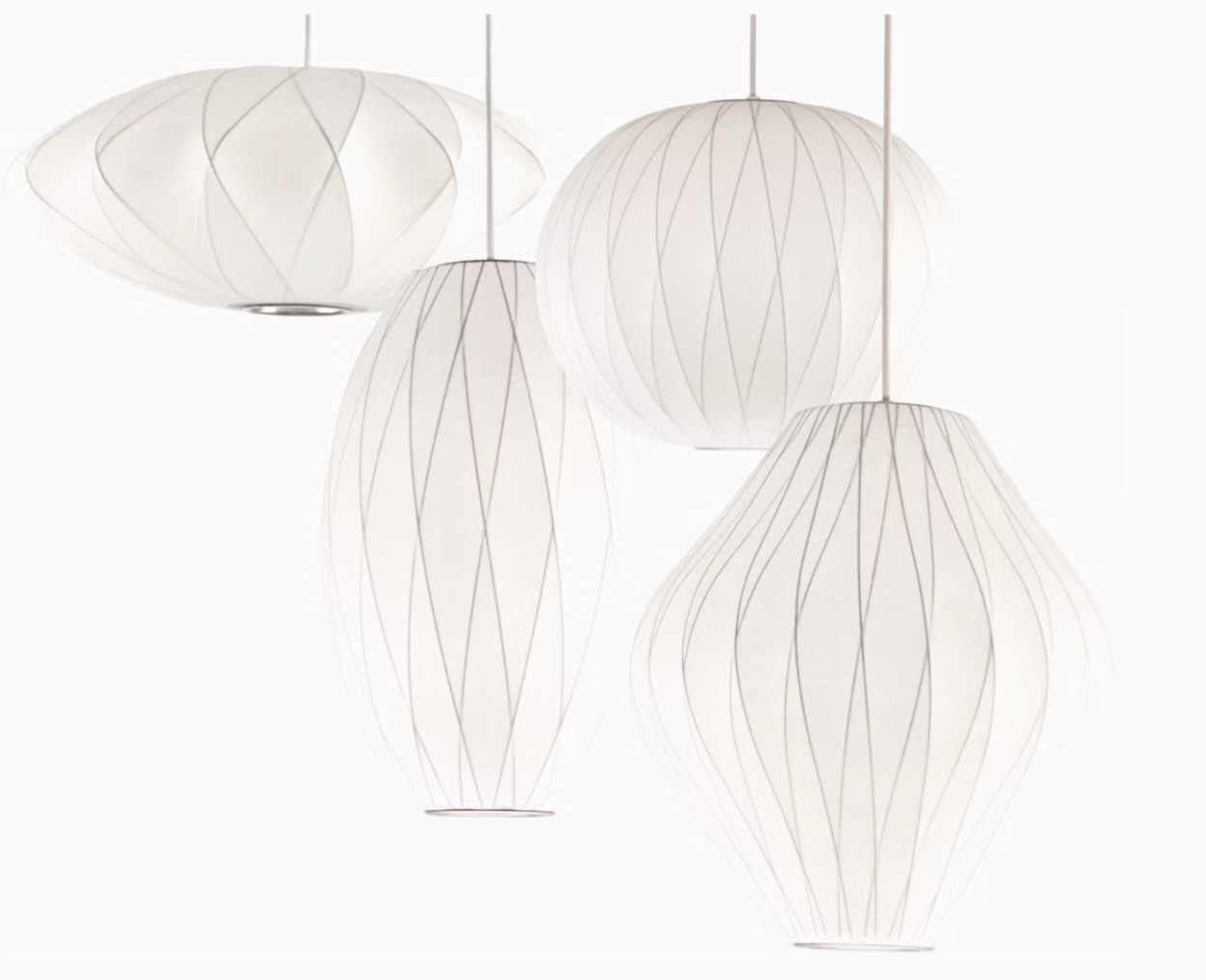 Herman Miller Nelson Pear Crisscross Bubble Pendant